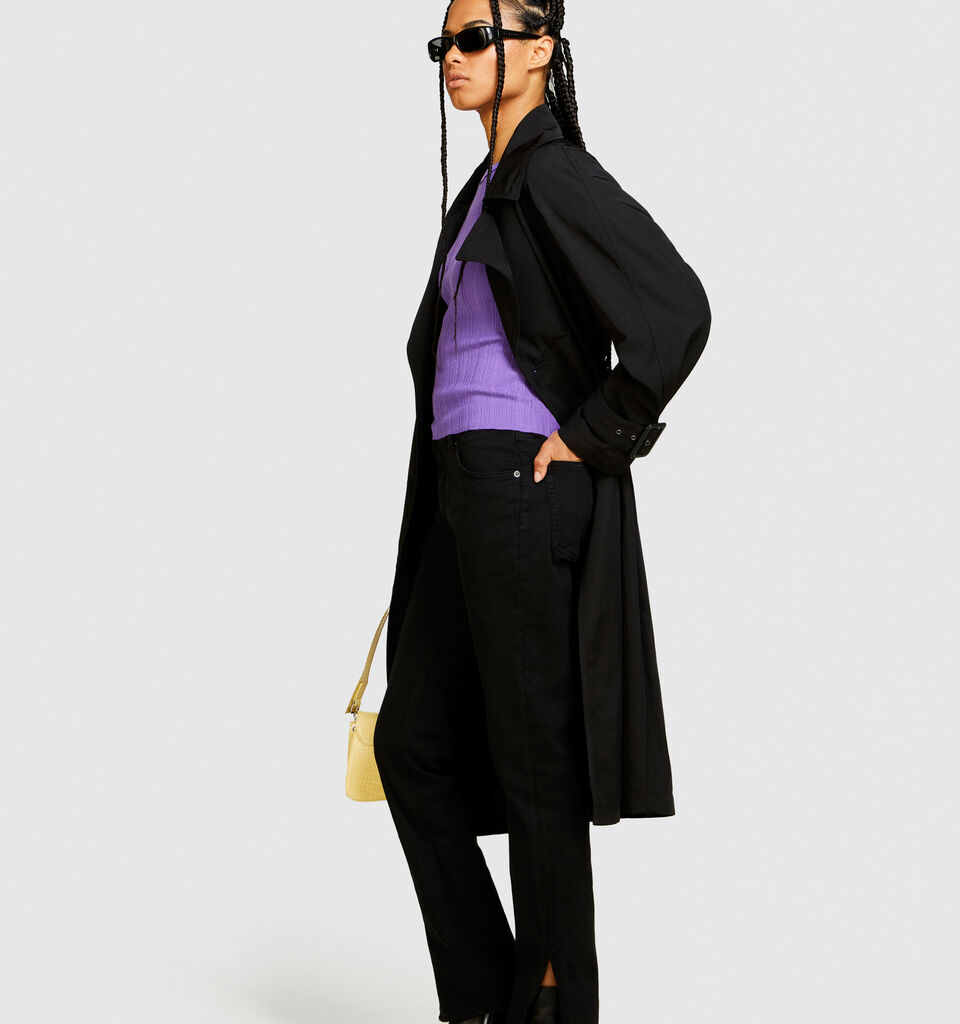 Colorful jeans with slits - women's slim fit jeans - Black | Sisley image number 2